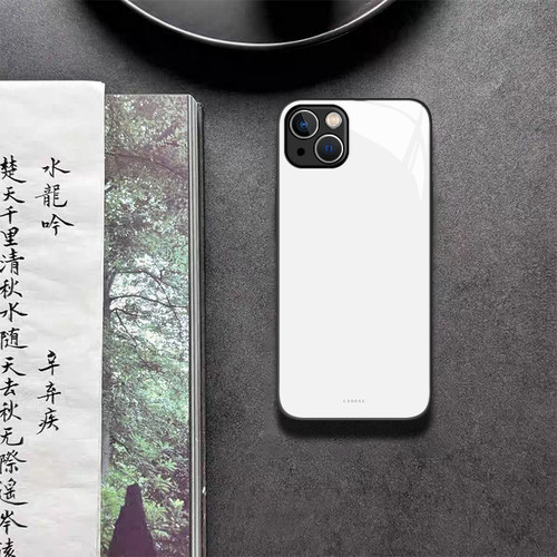 适用小米红米手机壳玻璃皓白玉瓷