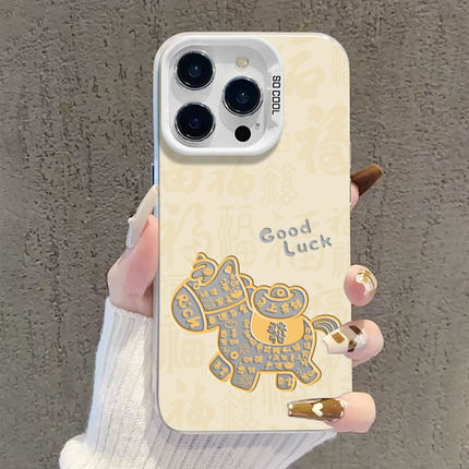 发财马适用小米13pro手机壳15马年14新年12本命年17max红米k80k90k70k60k50k40马上有钱note11小马turbo4新款