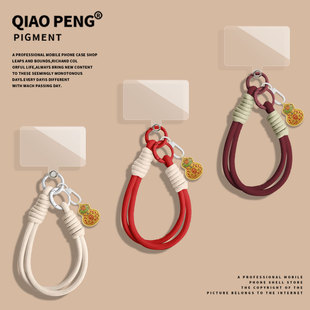 葫芦手机挂绳中国风新中式女高级感好看的高端卡垫夹片漂亮新年红色手腕式手机链绳专用防丢挂件新款男款福禄