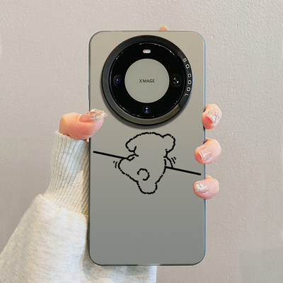 线条小狗适用手机壳华为系列