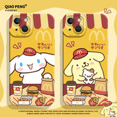 麦门布丁狗适用苹果16promax手机壳iPhone15情侣13三丽鸥14搞怪11黄色12mini大耳狗x凯蒂猫xs超火xr女8plus