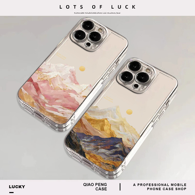 适用小米红米手机壳透明日照金山