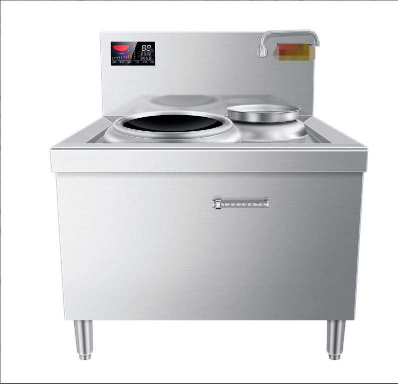 东沛15kw单头单尾小炒炉商用立式炒锅大功率电磁炒炉大锅灶