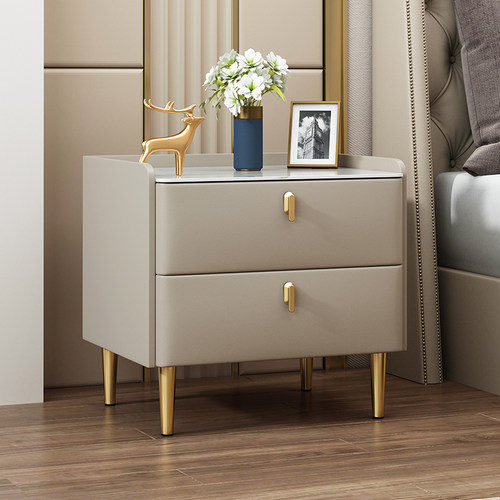 半步轻奢实木整装床头柜