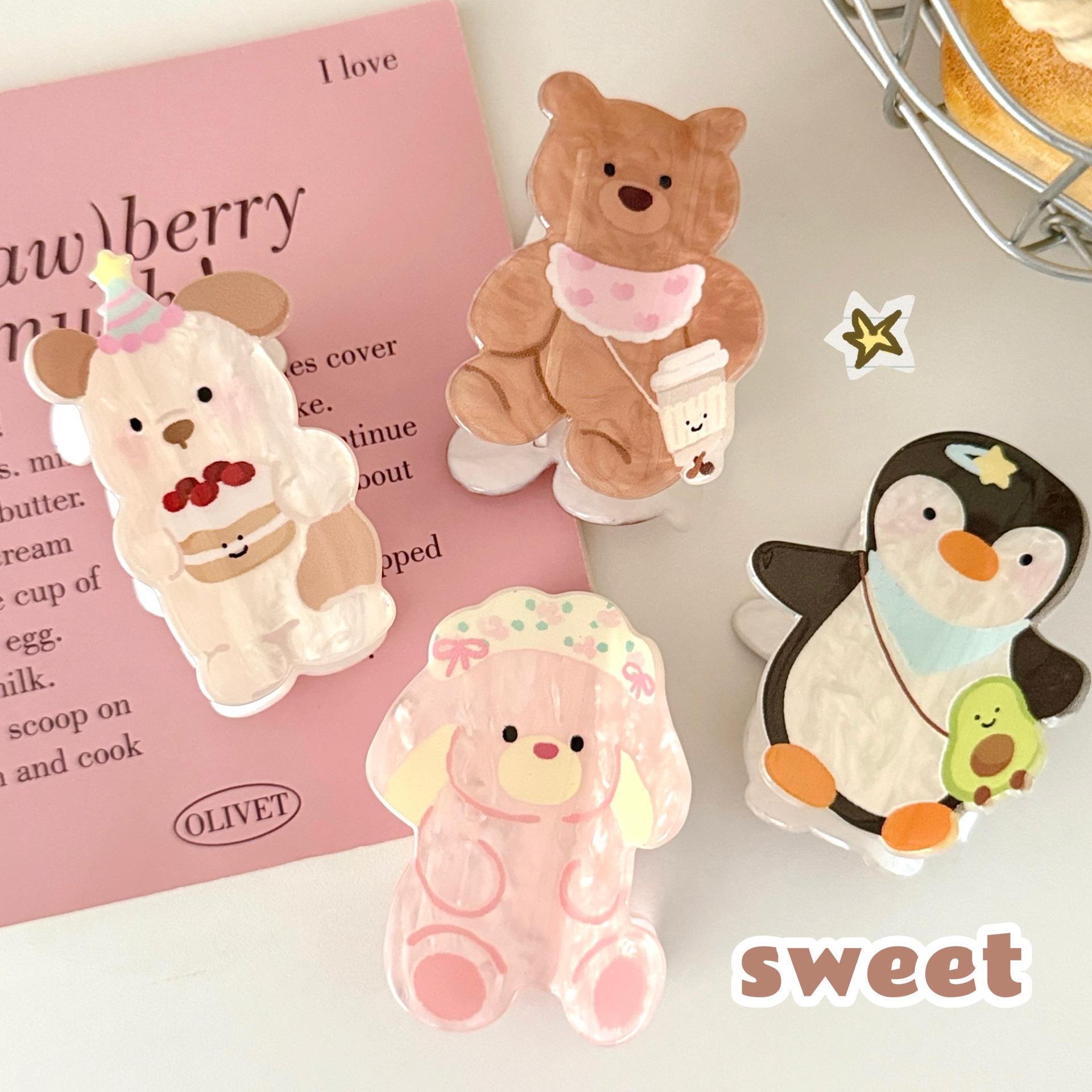 婚礼礼物力抓可爱卡通亚克新款夹发饰甜美少女碎发夹后脑勺小鲨鱼