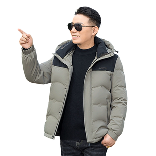 爸爸冬季羽绒服中年男士冬装外套50岁父亲冬季上衣中老年人衣服厚