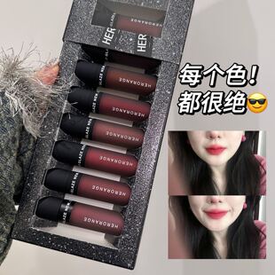 每个色都很绝】8支开门红彩妆新年礼盒唇釉雾面学生平价口红套装