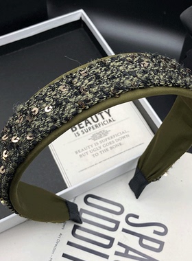 临嫣发箍针织欧美珍珠发饰