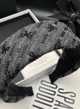 轻奢高定发卡发箍女港风时尚发捆头饰成人外出宽边压发洗脸头箍