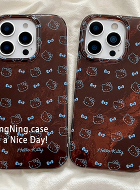 可爱卡通HelloKitty适用iPhone17ProMax手机壳日韩风网红苹果16pro新款15PRO女款小众13硅胶14防摔全包保护套