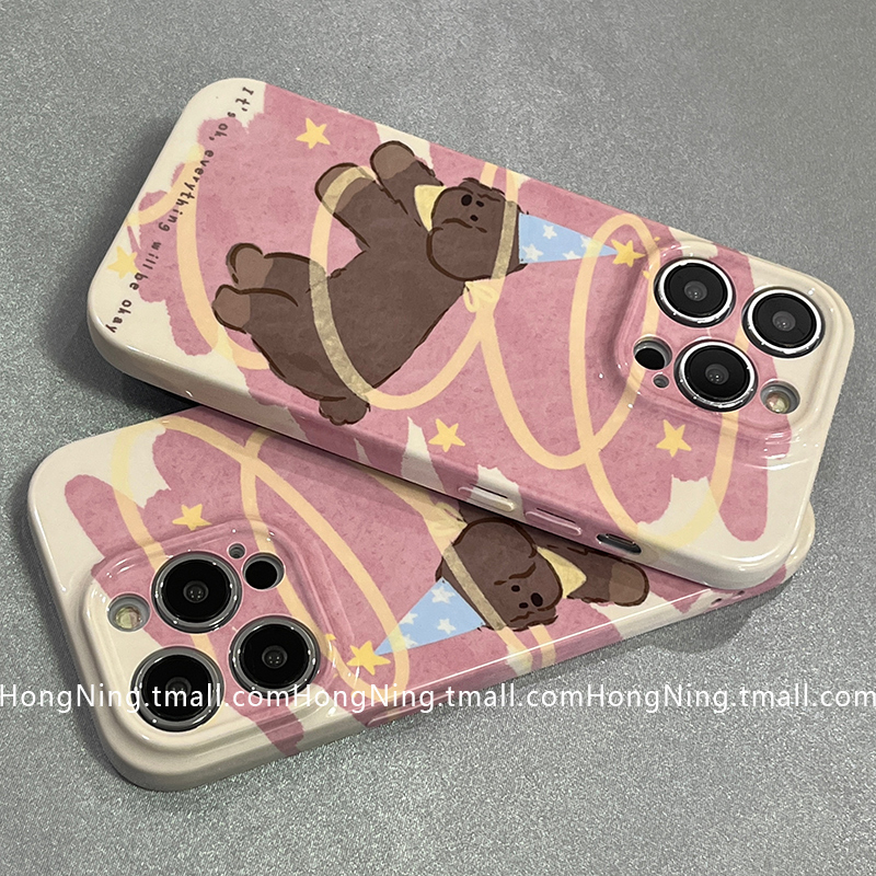 趣味韩风可爱礼帽星星小狗适用苹果14手机壳iPhone15ProMax新款13pro防摔15pro硅胶11女款12小众创意全包软壳