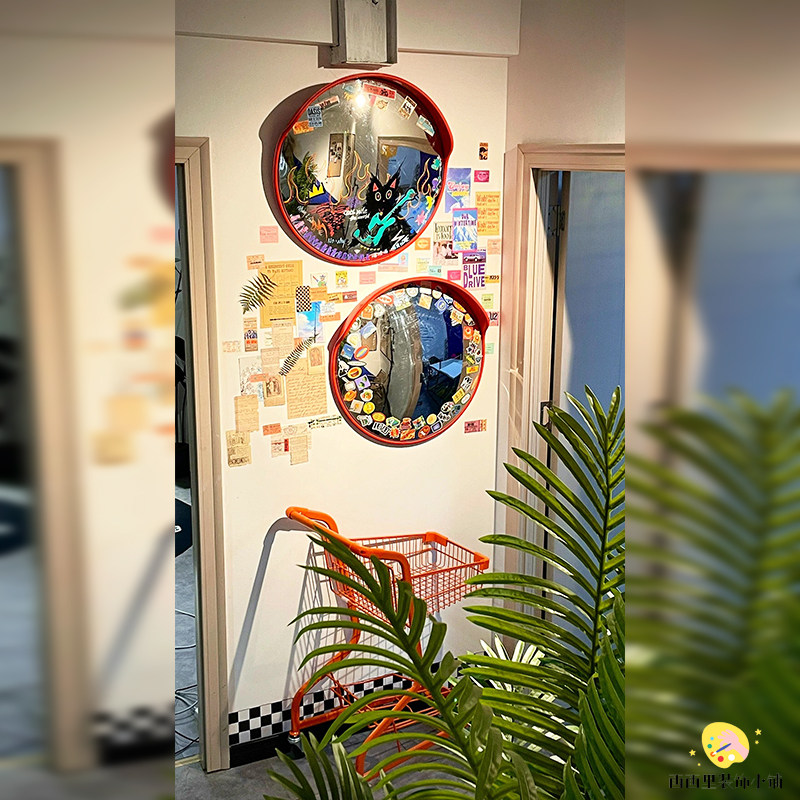 网红凹凸镜墙面氛围拍照材料装饰店铺墙面猫咖场景打卡布置手作,节庆用品/礼品,装扮布置套餐,淘宝优惠券,粉丝福利购,淘宝优惠卷