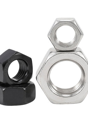 304不锈钢反牙六角螺母8.8级黑左牙螺丝帽白锌左旋逆牙细牙螺帽M6