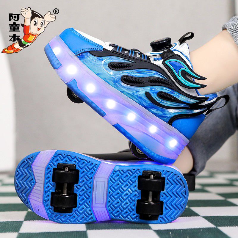 2025新款儿童暴走鞋男女童隐形轮滑鞋女运动鞋溜冰鞋学步鞋