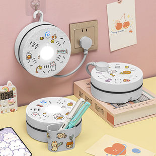 可收纳伸缩多功能转换器插座板带USB插孔家用公宿舍贴纸插排板