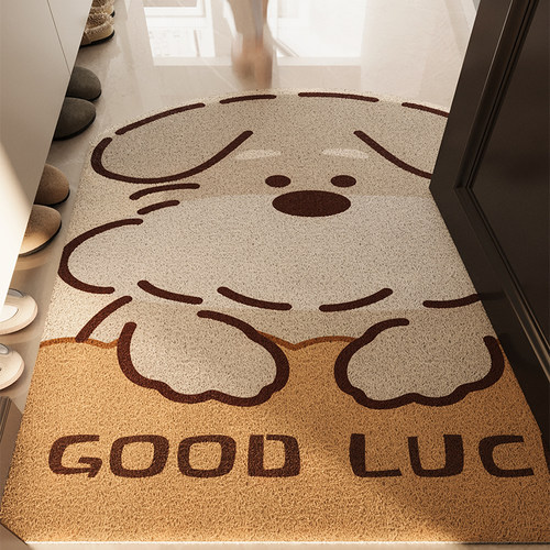 丝圈卡通入户门地垫家用防滑脚垫可裁剪玄关耐脏除尘地毯进门门垫