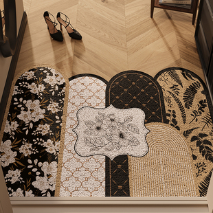 入户门地垫丝圈大门口防滑脚垫玄关家用进门耐脏除尘可裁剪地毯垫