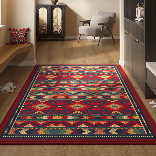 入户门地垫民族风新疆除尘防水耐磨耐脏防滑脚垫玄关家用地毯门垫