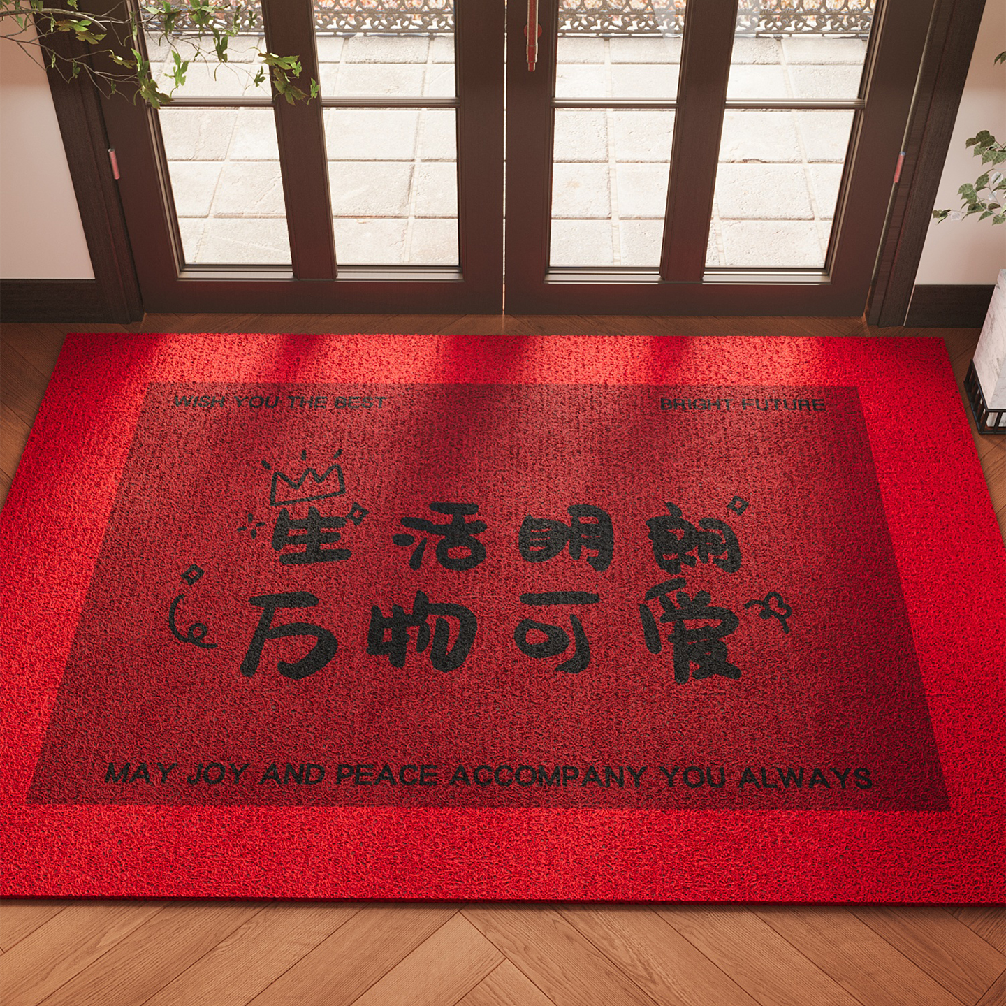 入户防滑耐脏耐磨丝圈门垫定制