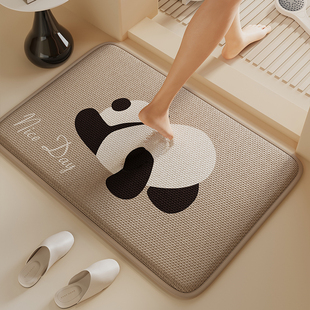浴室防滑地垫海绵脚垫卫生间门口吸水速干简约踩屎感耐脏免洗软垫