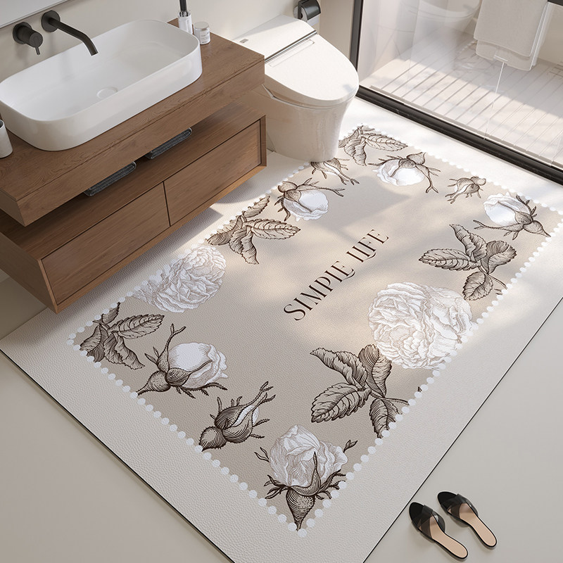 卫生间地垫硅藻泥浴室防滑垫厕所洗手间门口吸水垫免洗可擦脚垫子,居家布艺,家用脚垫,淘宝优惠券,粉丝福利购,淘宝优惠卷