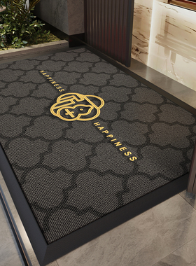 灰色入户门地垫别墅大门口进门防滑脚垫耐脏除尘地毯门外玄关门垫