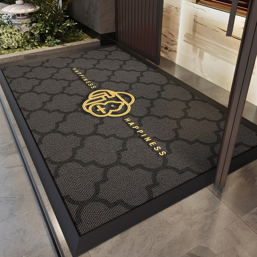 灰色入户门地垫别墅大门口进门防滑脚垫耐脏除尘地毯门外玄关门垫