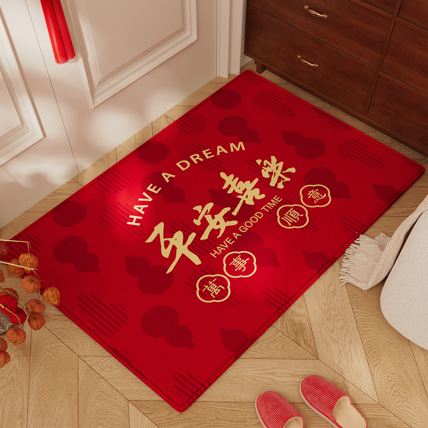 红色入户门地垫新款进门防滑脚垫玄关门口门垫除尘免洗可裁剪地毯,居家布艺,入户地垫,淘宝优惠券,粉丝福利购,淘宝优惠卷