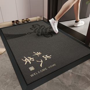 入户门地垫灰色耐脏免洗高端别墅大门口防滑脚垫玄关家用进门地毯