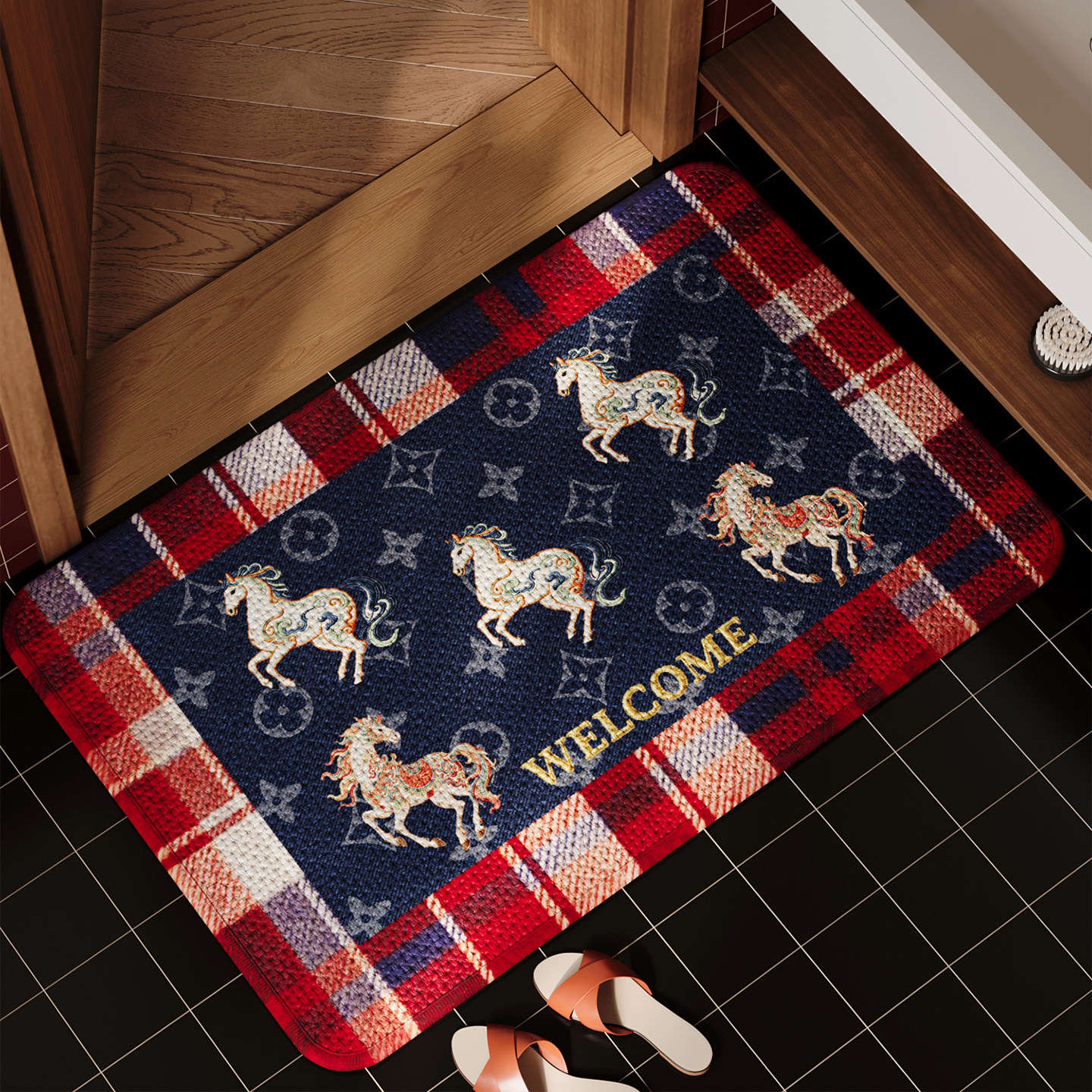 轻奢高级感厕所卫浴门垫免洗脚垫卡通浴室卫生间吸水速干防滑地垫,居家布艺,入户地垫,淘宝优惠券,粉丝福利购,淘宝优惠卷