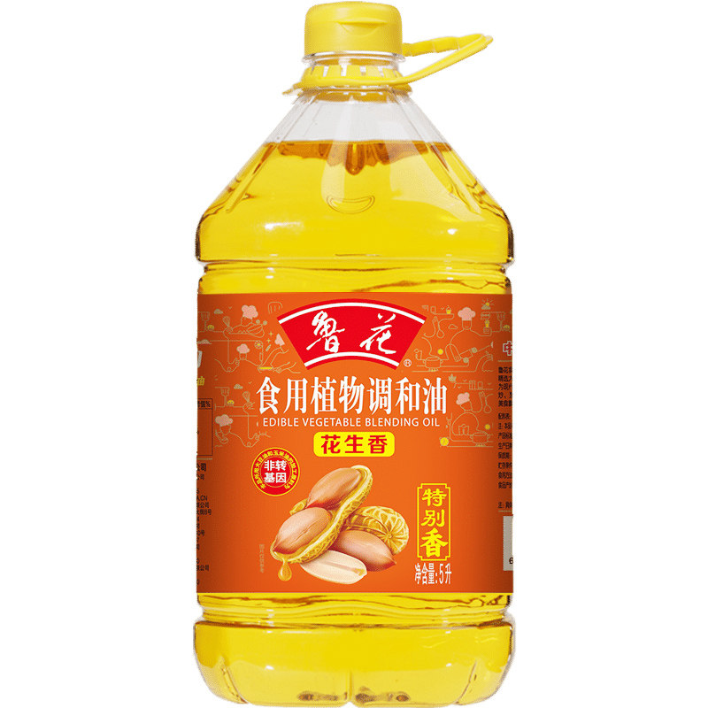 鲁花花生香食用植物调和油5L图片