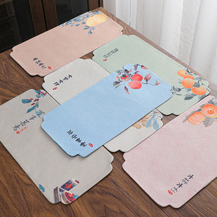 国风彩绘绢本茶席新中式防水茶垫茶布茶台茶杯垫布高档桌旗茶桌布