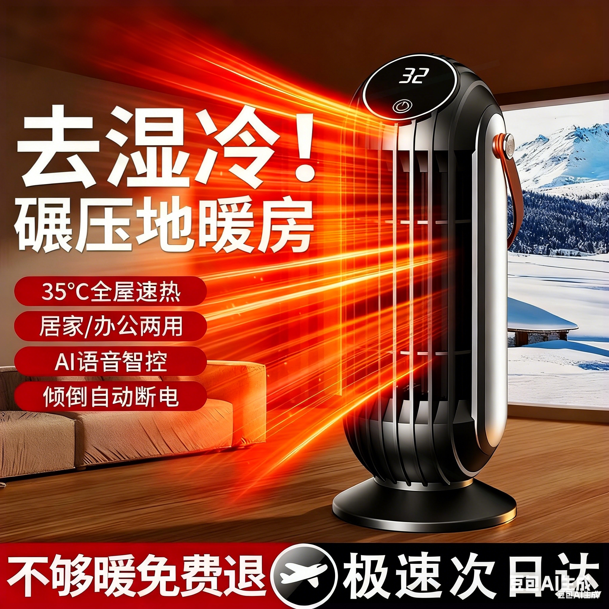 浴室暖风机取暖器家用2025新款全