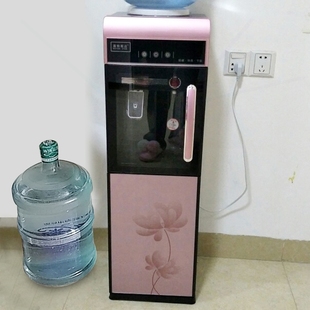 新款 钢化玻 冷热立式 饮水机家用办公节能璃制冷温热开水机双门特价