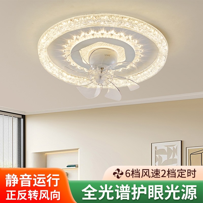 2025新款主卧室全光谱护眼智能风顶灯360摇头吊扇房间吸顶灯扇吸,家装灯饰光源,风扇灯,淘宝优惠券,粉丝福利购,淘宝优惠卷
