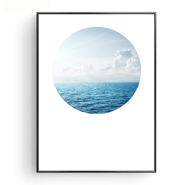 大海风景画客厅地中海现代装饰画简约沙发背景壁画卧室办公室挂画
