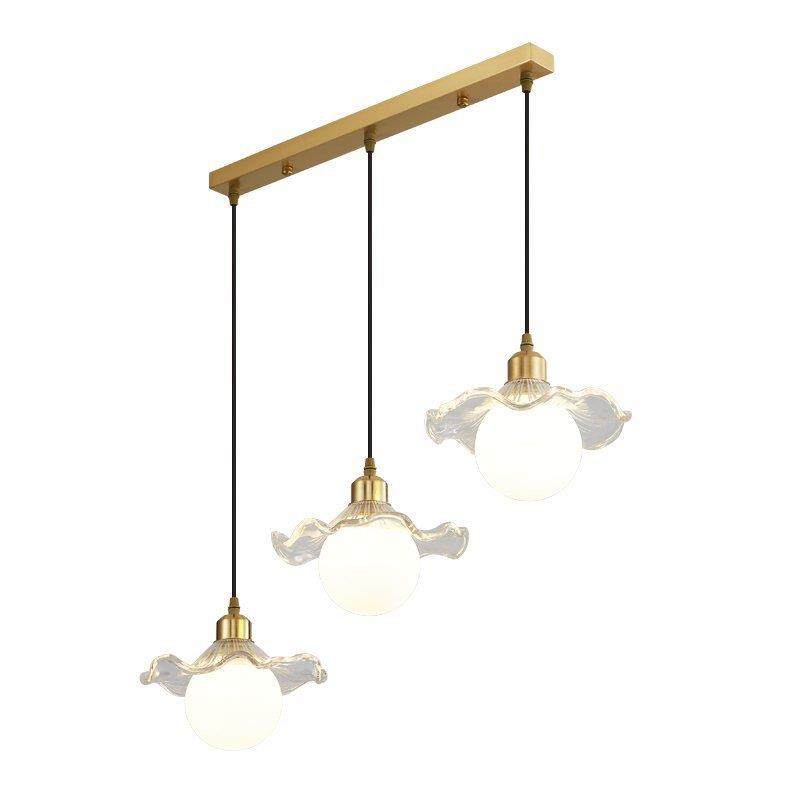 全铜餐厅吊灯创意荷花卧室床头小吊灯现代简约餐桌灯轻奢吧台灯具,家装灯饰光源,智能吊灯,淘宝优惠券,粉丝福利购,淘宝优惠卷