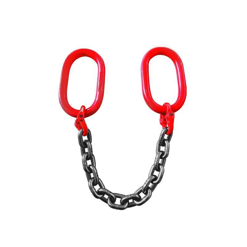 双头环链条吊索具起重吊具G80锰钢链条行车吊车吊钩挂钩吊装工具