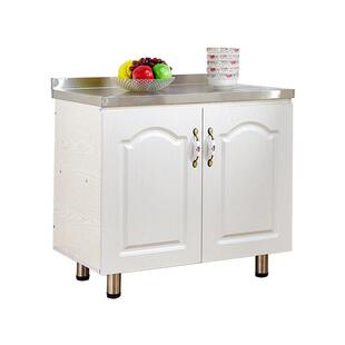 简易吊柜不锈钢收纳碗柜家用厨房洗碗槽灶台燃气炉灶组装整体厨柜