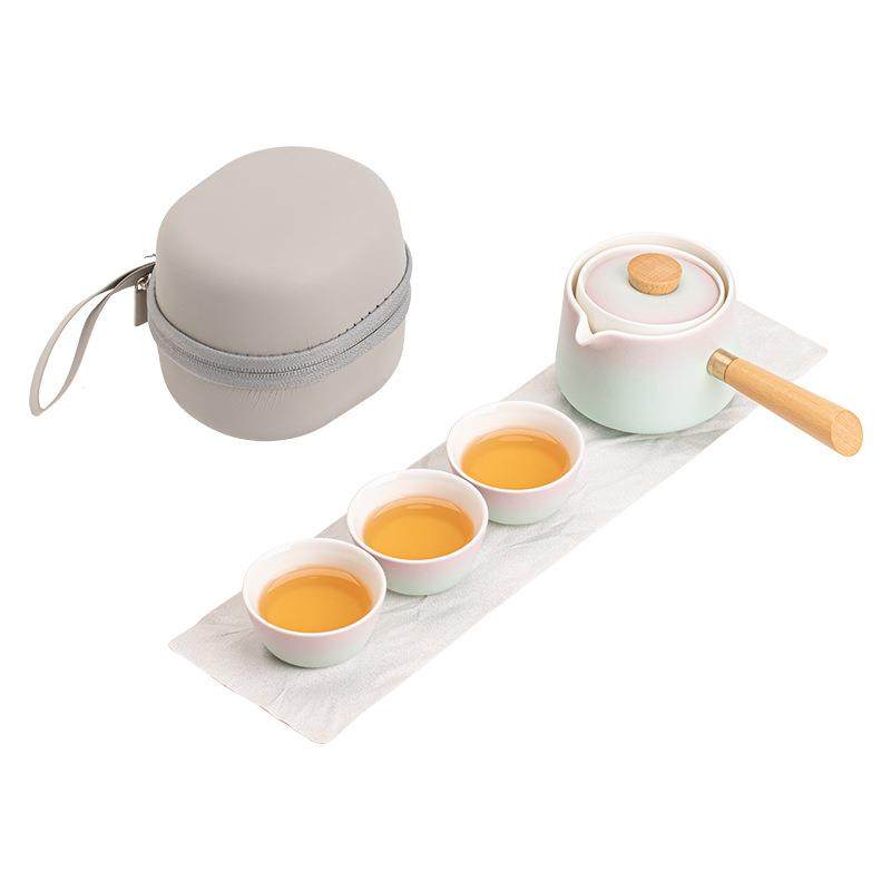360旋转自动泡茶壶功夫茶具套装旅行快客杯家用陶瓷懒人泡茶
