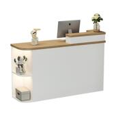 收银台简约现代服装 店铺柜台 店小型吧台桌美容美发接待台前台女装