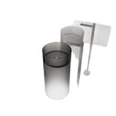 鲸淘水晶透明立柱盆落地式 艺术柱盆圆形方形彩色洗手盆轻奢立柱盆