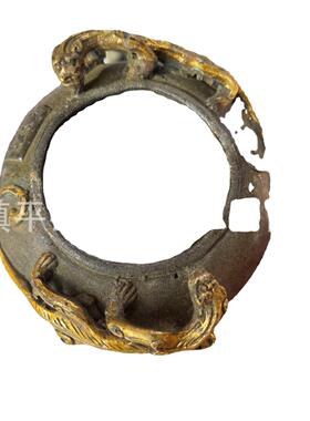 仿古铜器杂件复古仿青铜器大貔貅烟灰缸绿绣笔洗工艺品家居摆件