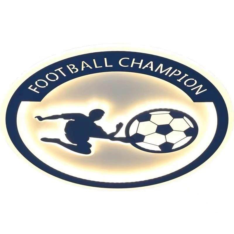 儿童房灯创意圆形足球青少年房间装饰卡通主灯具大男孩卧室吸顶灯