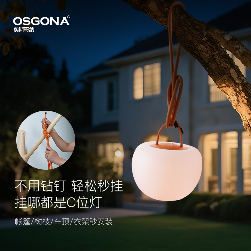 【品牌工厂】奥斯哥纳客厅挂式壁灯防水庭院手提户外氛围台灯景山