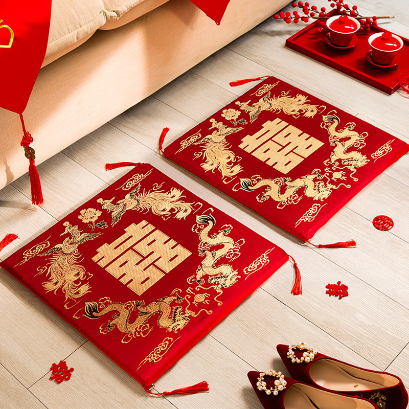 结婚跪垫新婚敬茶改口新郎新娘坐福垫百福临门磕头红色喜垫子一对,节庆用品/礼品,婚庆跪垫,淘宝优惠券,粉丝福利购,淘宝优惠卷