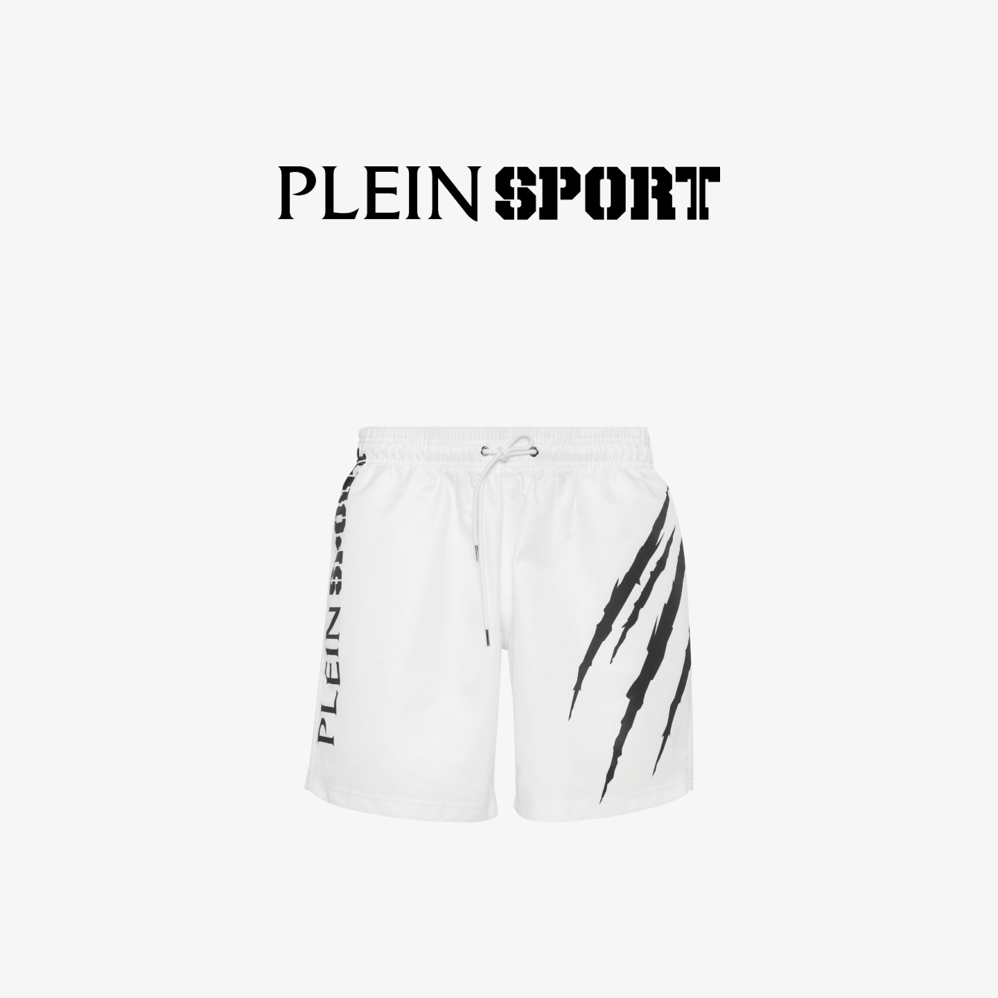 PLEIN SPORT 2026年夏季男士老虎抓痕印花休闲慢跑短裤宽松沙滩裤