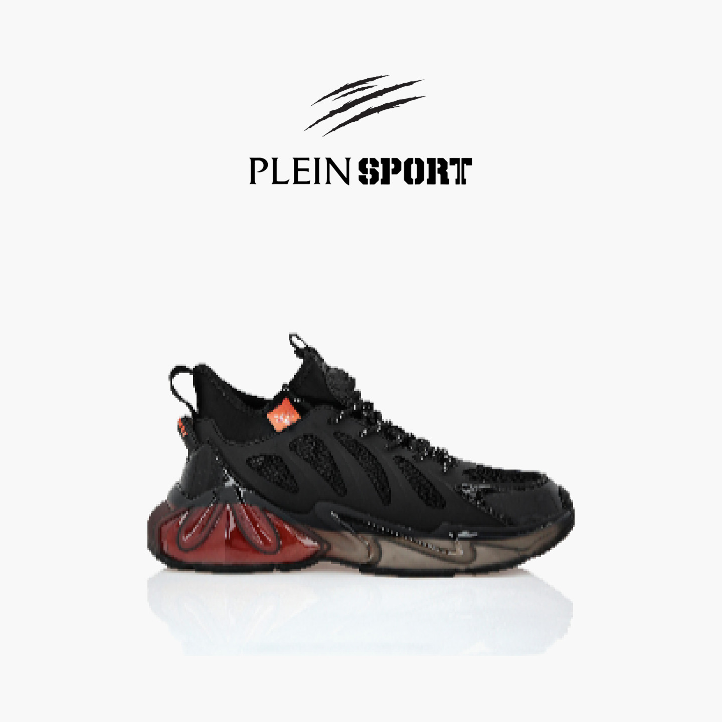 PLEIN SPORT 男女同款tiger虎头装饰时尚休闲运动鞋