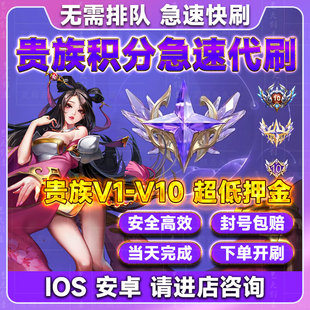 【低价贵族】王者送荣耀贵族积分代升V8V10等级提升安卓苹果ios
