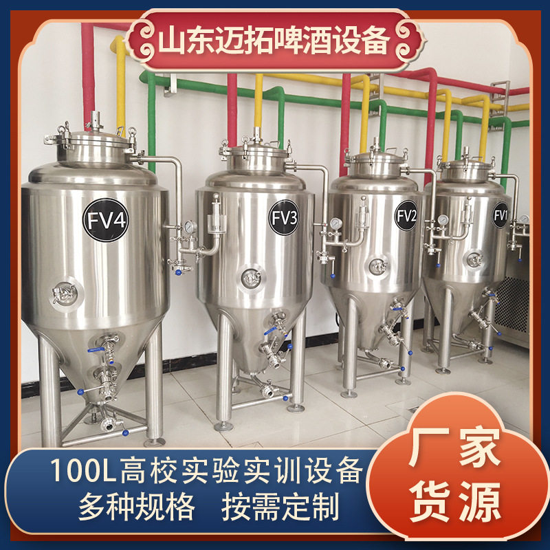 迈拓啤酒实验室设施 100L不锈钢发酵罐 教学试验家酿酒机推荐品
